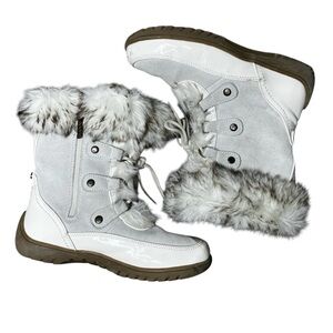 Sporto Minor Women's Fur Boots - Gardenia Grey White (Size 7M)